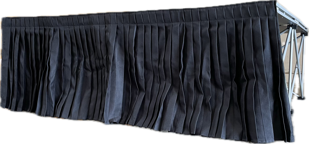 Tetra-Teknica SPS-01 16"x48" Polyester Stage Platfrom Skirt, Color Black