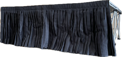 Tetra-Teknica SPS-01 16"x48" Polyester Stage Platfrom Skirt, Color Black