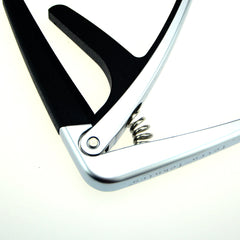 Tetra-Teknica Essential Series EGC-08 Single-handed Zinc Alloy Guitar Capo, Color Silver, Matte finish