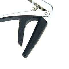 Tetra-Teknica Essential Series EGC-08 Single-handed Zinc Alloy Guitar Capo, Color Silver, Matte finish