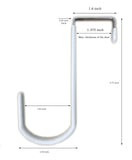 Tetra-Teknica EDH-6P Vinyl Coated Over The Door Hook Fits Doors up to 1⅜ Inch Thick, 6 per Pack, Color White
