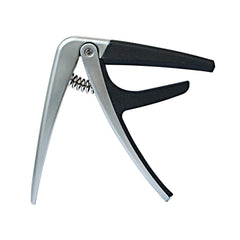 Tetra-Teknica Essential Series EGC-08 Single-handed Zinc Alloy Guitar Capo, Color Silver, Matte finish