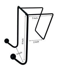 Tetra-Teknica CWH-02 3 Inch Space Addition Wire Double Hook for Partition Wall Cubicle Panel, Color Black