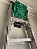 Tetra-Teknica GMH-01 4-in Steel Wall Mount Ladder and Wheelbarrow Hanger, Matte Black