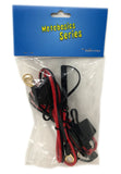 Tetra-Teknica MotoBasics Series RHS-01 12V Ring Terminal Harness with Black Fused 2-Pin Quick Disconnect Plug, 2 Feet, 16 Gauge Copper Wire, 10A Fuse, 2 Per Pack