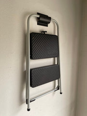 Tetra-Teknica GMH-01 4-in Steel Wall Mount Ladder and Wheelbarrow Hanger, Matte Black